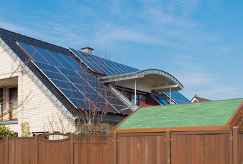 Sticker - solar panels on roof