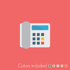 Canvas Print - telephone - flat ui icon collection