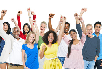 Poster - Group of Diverse People Celebrating