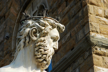 The Statue of Piazza della Signoria in Florence - Tuscany - Ital