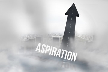 Poster - Aspiration against road turning into arrow