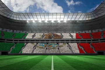 Poster - Composite image of digitally generated mexican national flag