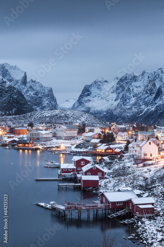 Naklejka na kafelki Reine auf den Lofoten, Norwegen