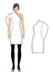 Wall Mural - Women's dress. Vector illustration.