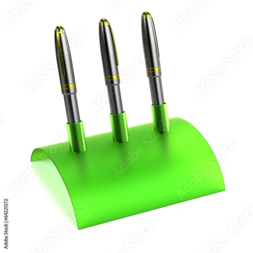 Fotografie, Obraz realistic 3d render of stationery tool - pen holder