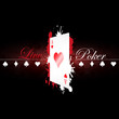 Live Poker background with playing card