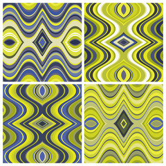 Poster - Set of Vector Seamless Abstract Wavy Backgrounds