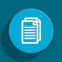Fototapete - document flat vector icon