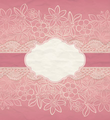 Floral Background. Vector greeting card, invitation template