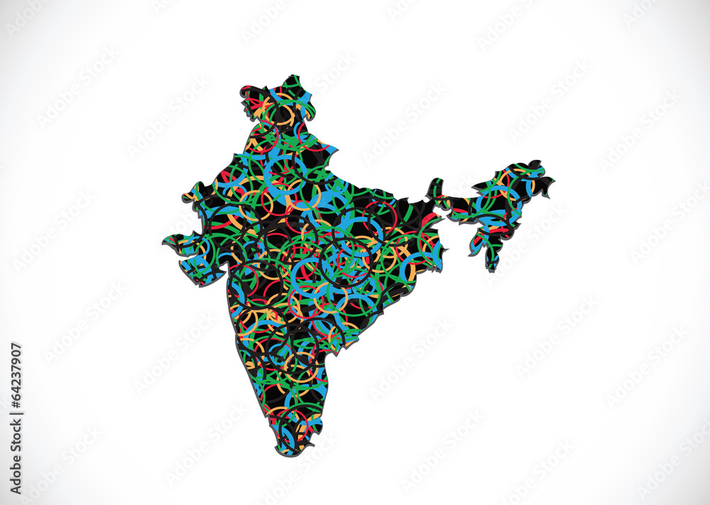 Map of India idea design Stock Vector | Adobe Stock