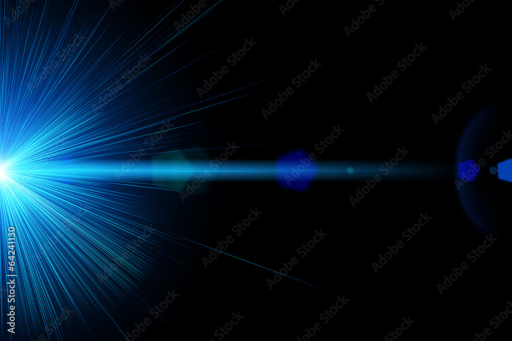 Blue laser light - obrazy, fototapety, plakaty 
