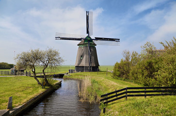 old wind mill in holland