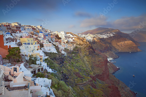 Nowoczesny obraz na płótnie Santorini.