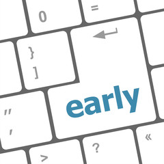 Poster - early button on computer pc keyboard key