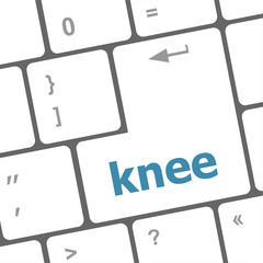Poster - knee word on computer keyboard keys