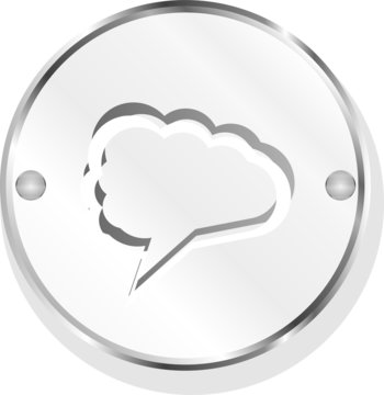 abstract cloud on web icon button isolated on white