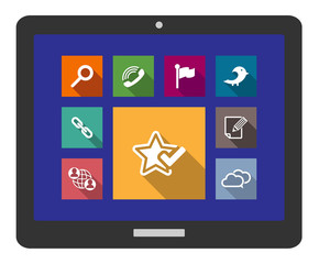 Poster - Flat media and multimedia icons