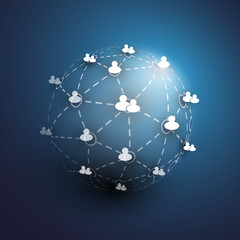 Poster - Social Networks Concept - Business Vector Illustration