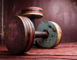 Old  dumbbells