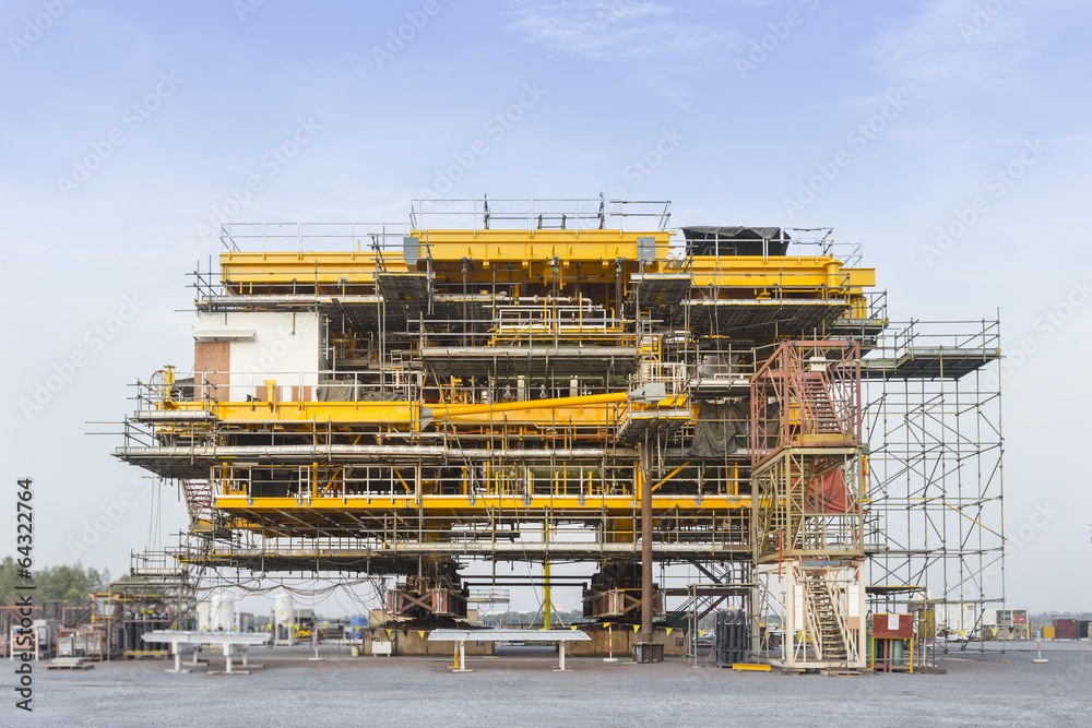 Basic Oil Rig Oil rig, offshore drilling rig construction. May called oil platform ...