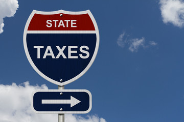 Poster - State Taxes this way