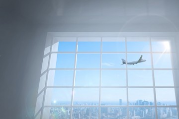 Poster - Composite image of graphic airplane
