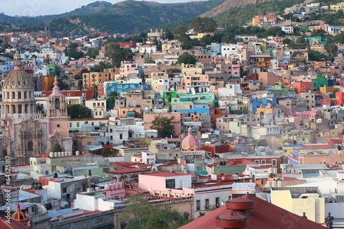 Nowoczesny obraz na płótnie Colorful view of the city Guanajuato, Mexico.