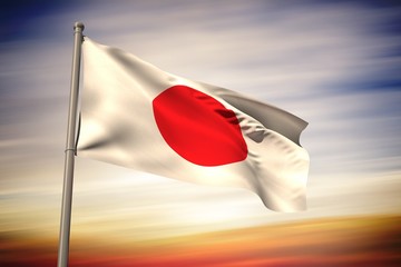 Poster - Composite image of japan national flag