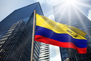 Aufkleber - Composite image of colombia national flag