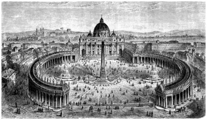 st peter church - vatican-rome - view 16th century