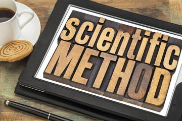 Wall Mural - scientific method on digital tablet