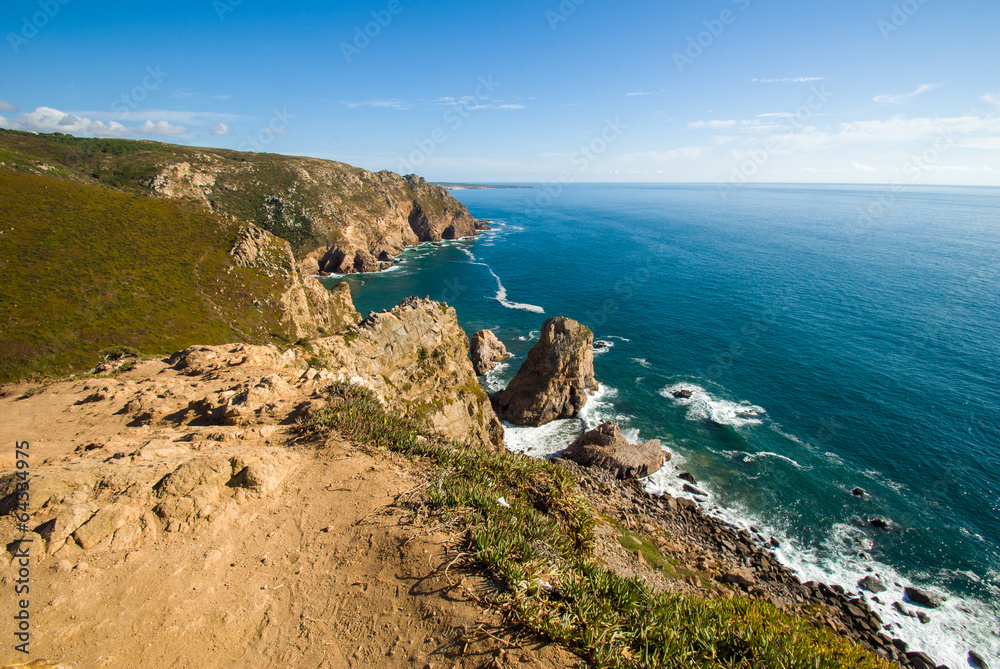 Portugalia Cabo da Roca - obrazy, fototapety, plakaty 
