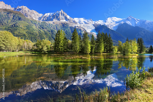 Naklejka na szybę City park in the Chamonix