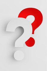 Fototapete - Question Mark cut from paper
