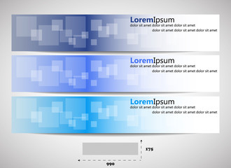 Poster - web header with precise dimensions - template
