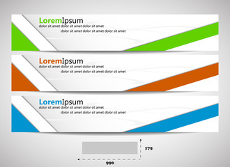 Poster - Web header with presice dimensions - template