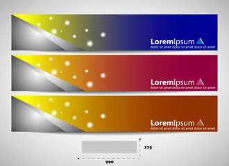 Poster - web header with precise dimensions - template