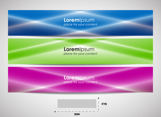 Poster - web header with precise dimension - template