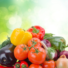 Wall Mural - pile of fresh ripe vegetables