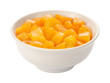 Diced Peaches isolated