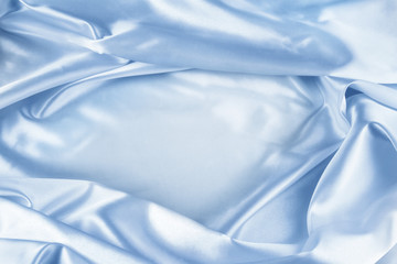 Blue silk fabric texture