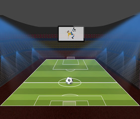 Wall Mural - soccer field with the lights