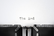 "The End" Written On An Old Typewriter
