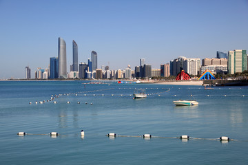 Wall Mural - Abu Dhabi downtown skyline. United Arab Emirates