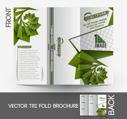 Sticker - tri-fold call center mock up & brochure design