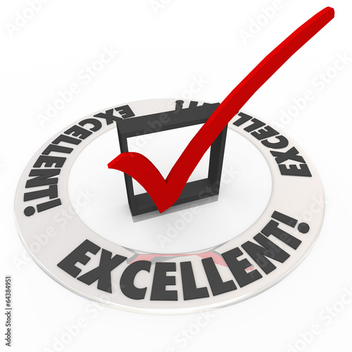 Fotografie, Obraz Excellent Check Mark Box Completed Finished Goal Task