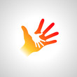 © dyeekc - Helping hands. Abstract illustration for design