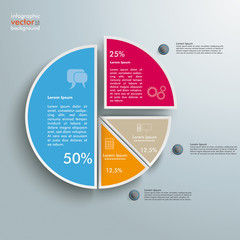 Wall Mural - Colored Piechart