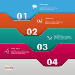 Wall Mural - Folders Infographic
