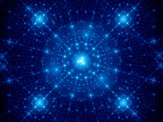 blue winter fractal background